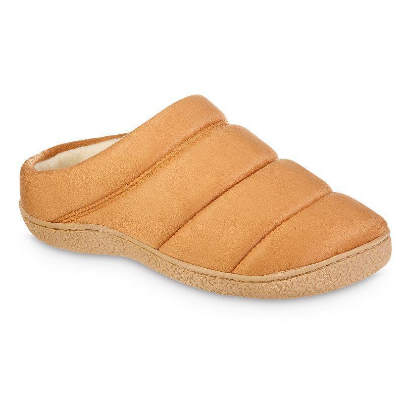 isotoner Advanced Memory Foam Microsuede Puffer Hoodback ECO Comfort Mens Slippers Product Image