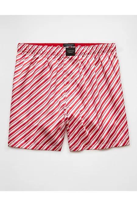 AEO Candy Canes Satin Pocket Boxer Short Mens Product Image