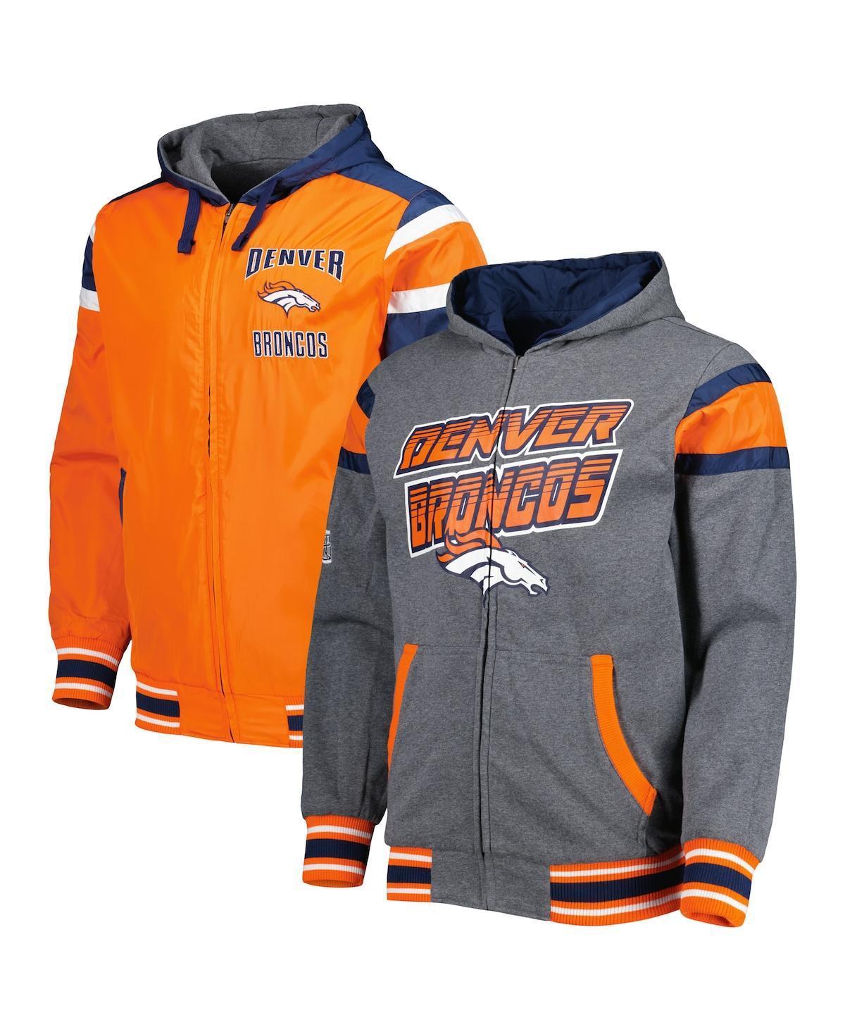 Mens G-iii Sports by Carl Banks Orange Denver Broncos Extreme Full Back Reversible Hoodie Full-Zip Jacket - Orange Product Image