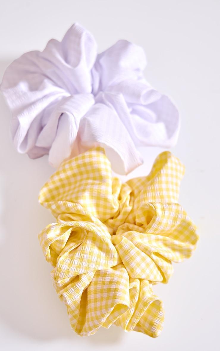 Multi Gingham 2 Pack Scrunchies Product Image