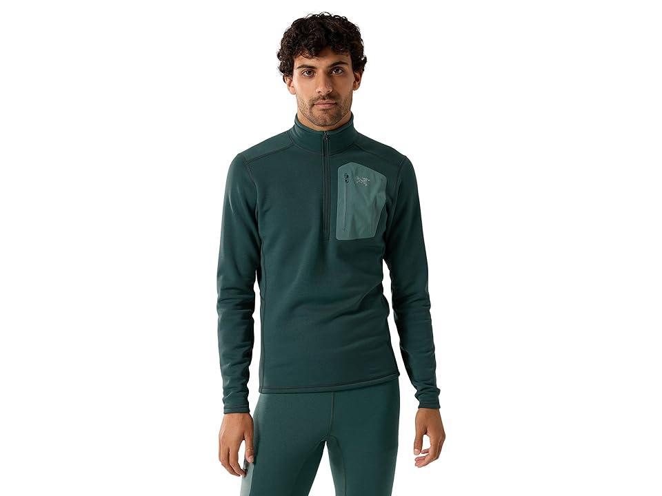 Arc'teryx Rho Heavyweight Zip Neck Sapphire) Men's Clothing Product Image