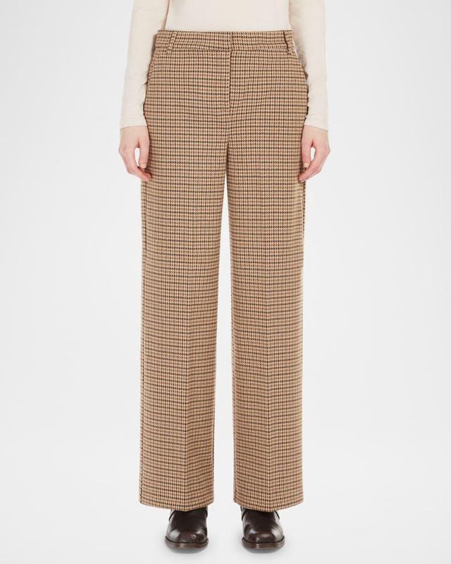 Panetto Straight-Leg Houndstooth Trousers Product Image