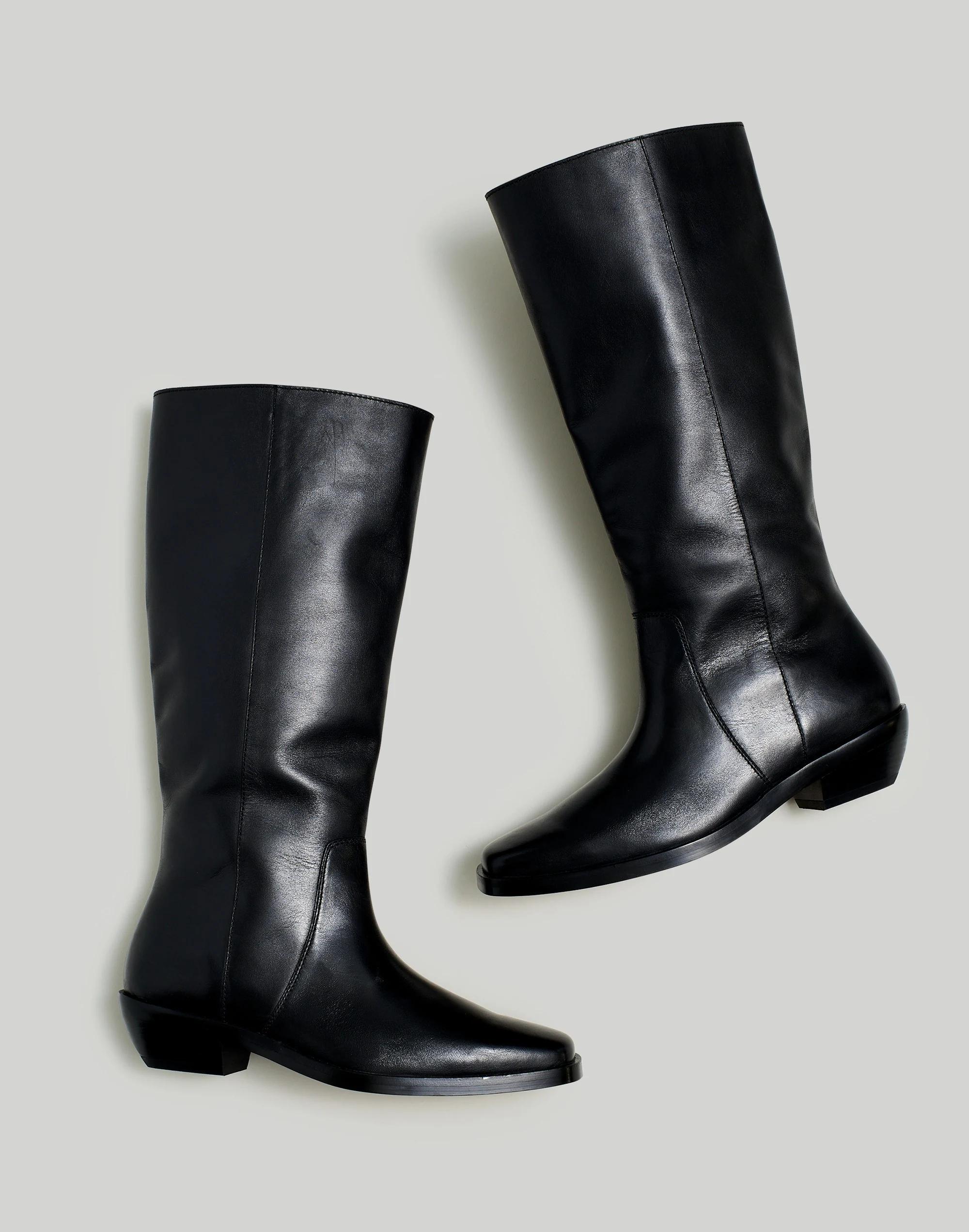 The Antoine Tall Boot with Extended Calf in Leather Product Image