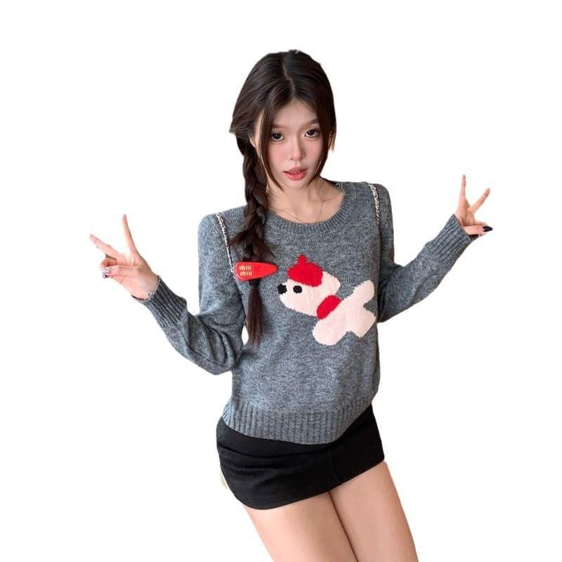 Round Neck Dog Sweater Product Image