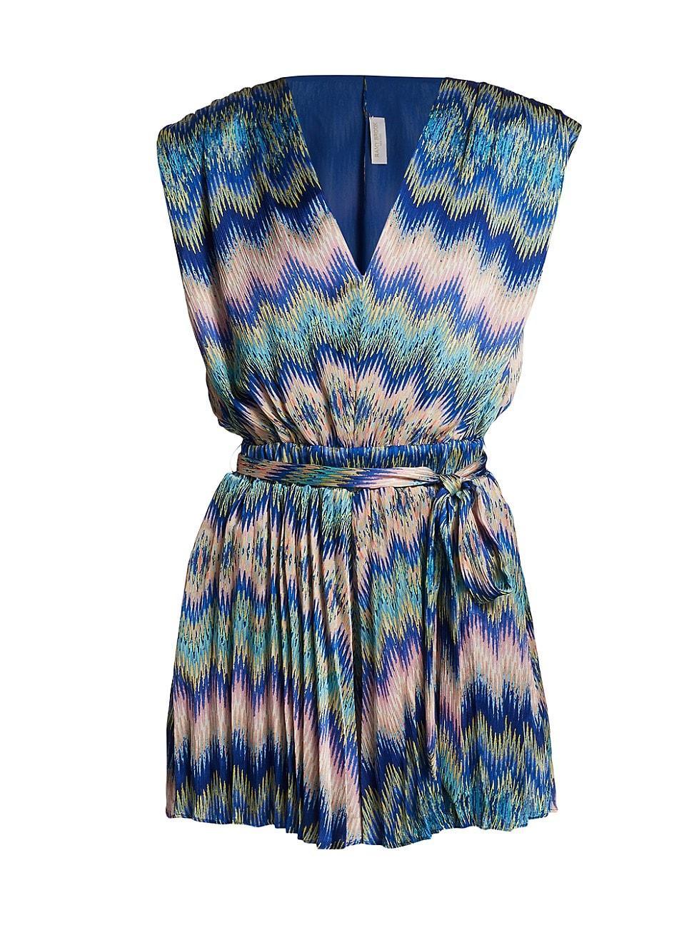 Womens Goldie Chevron Sleeveless Romper Product Image