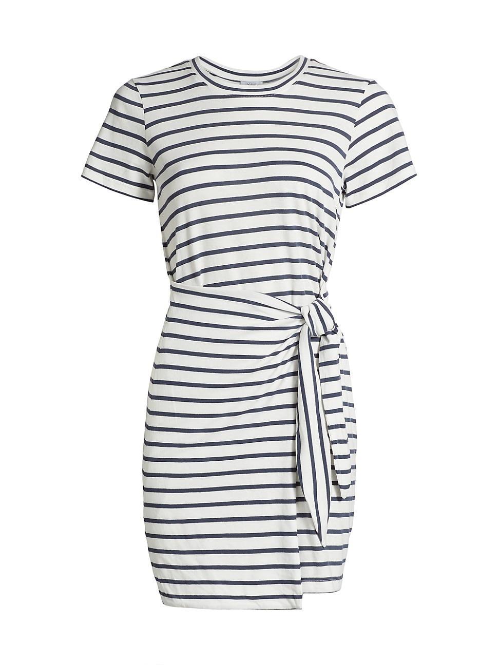 Womens Edie Stripe Cotton Minidress Product Image