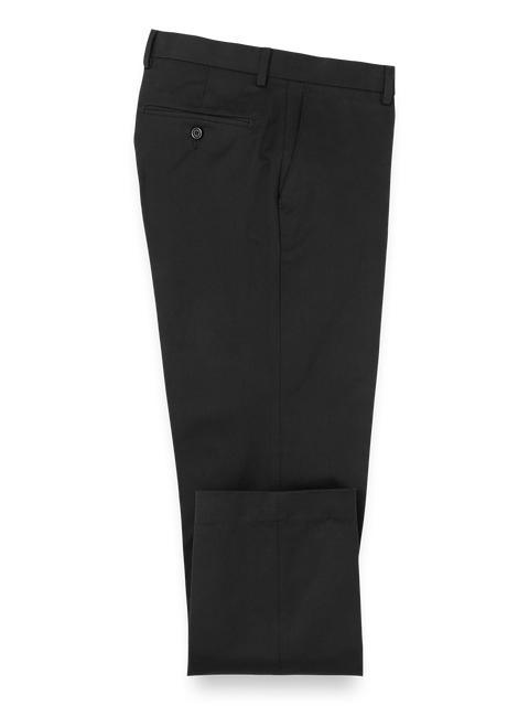 Cotton Stretch Twill Pants - Black Product Image