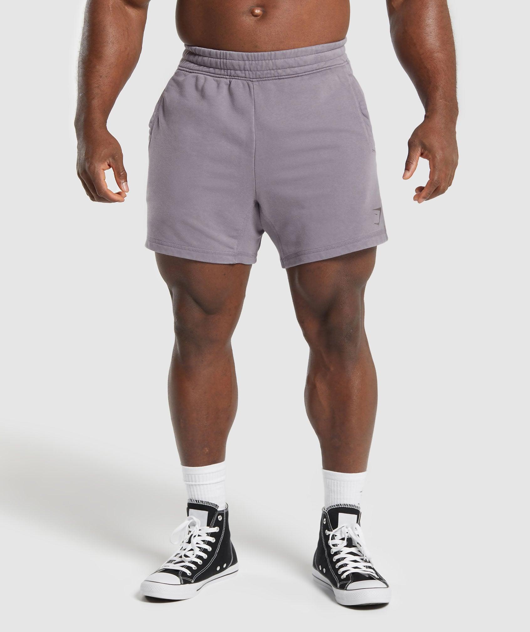 Gymshark Heritage Washed 5" Shorts - Fog Purple Male Product Image