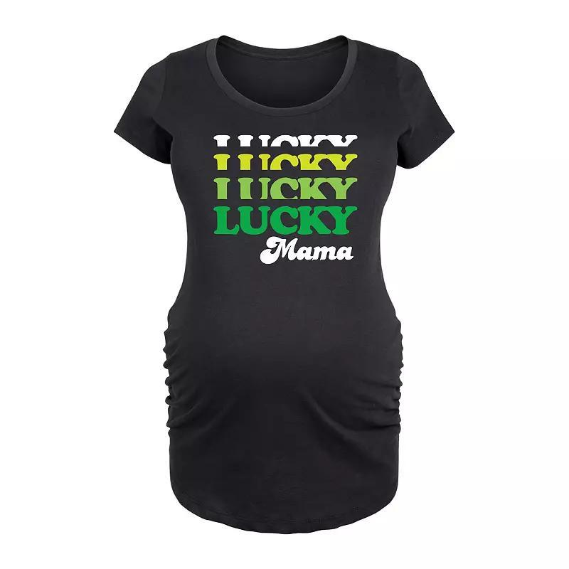 Maternity Lucky Mama Graphic Tee, Womens Product Image