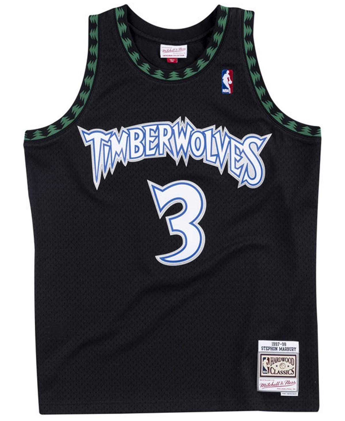 Mitchell & Ness Mens Stephon Marbury Minnesota Timberwolves Hardwood Classic Swingman Jersey - Black Product Image