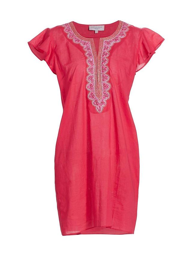 Womens Embroidered Tunic Dress Product Image