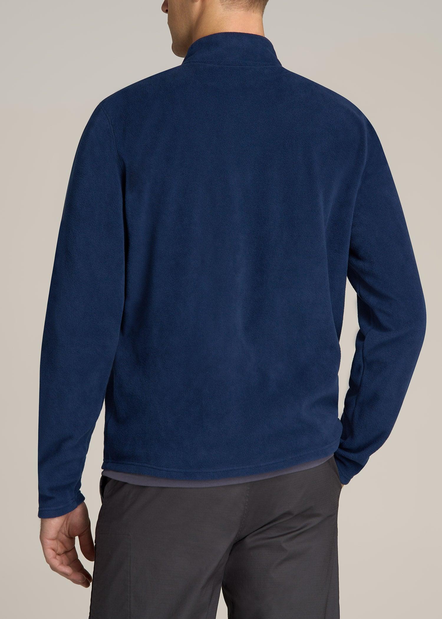 Half Zip Polar Men's Tall Fleece Pullover in Midnight Blue Male Product Image