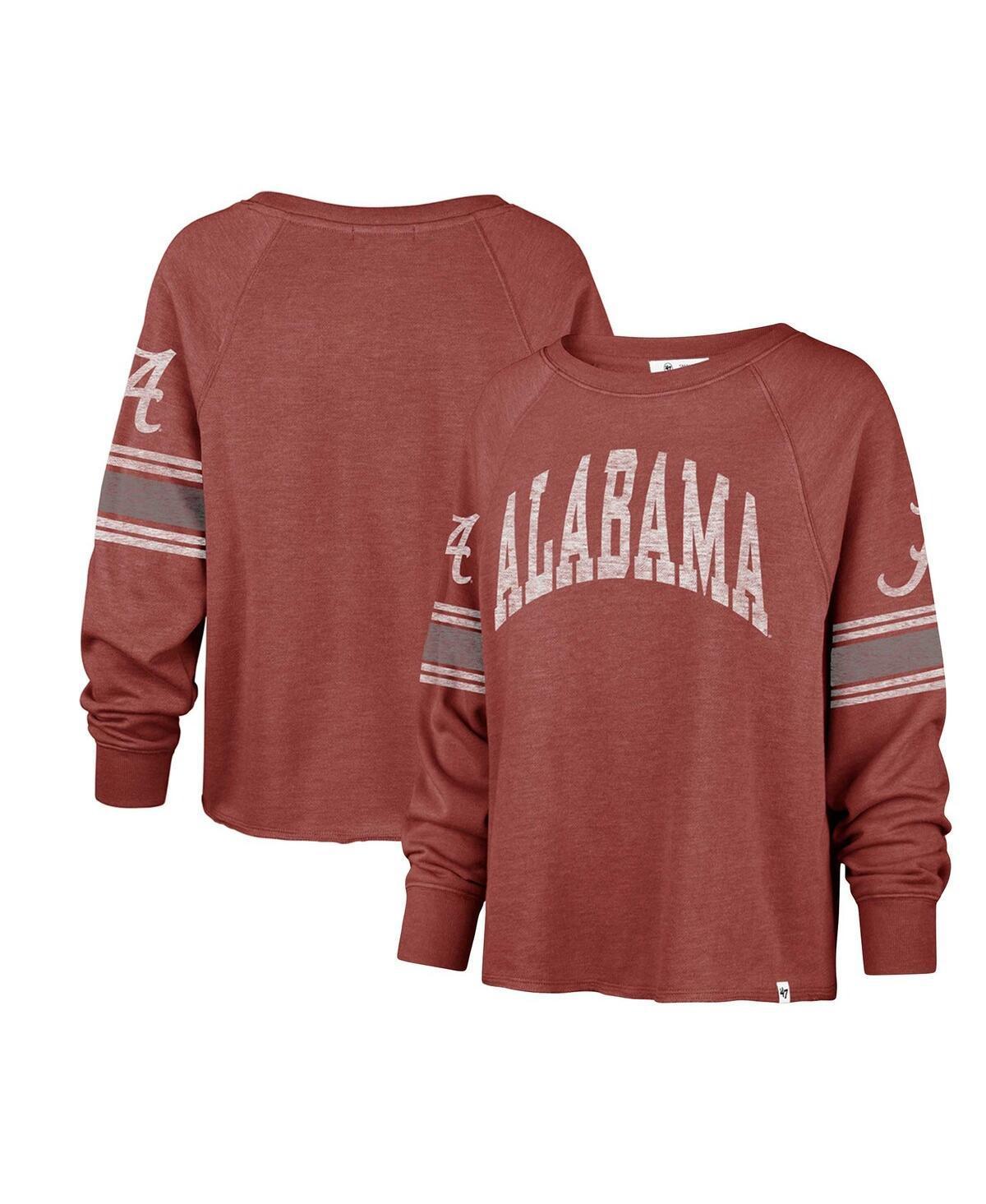 Womens 47 Crimson Alabama Crimson Tide Allie Modest Raglan Long Sleeve Cropped T-Shirt Product Image