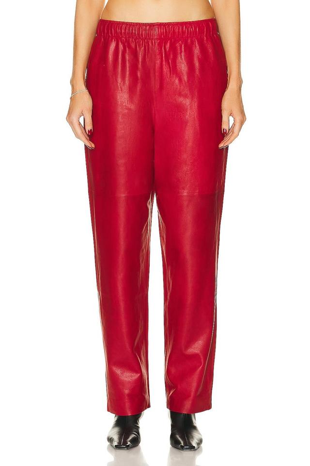 Interior The Durden Trouser Red. (also in S, XS). Product Image