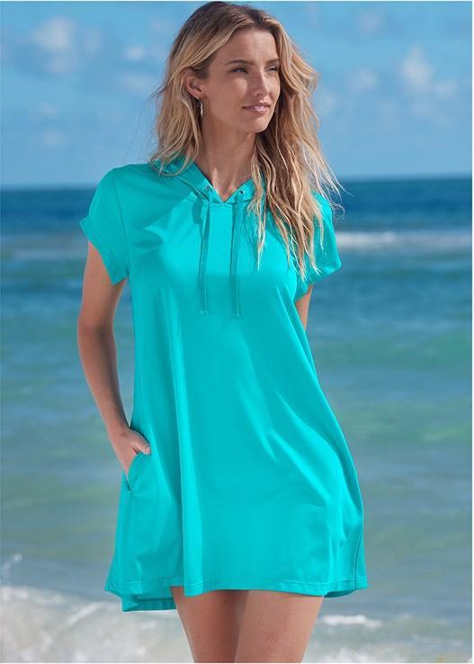 Hoodie Cover-Up Dress Product Image