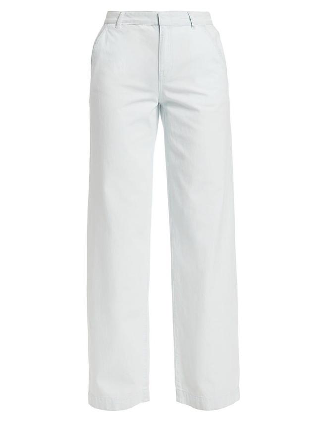 Womens Celestine Cotton Twill Wide-Leg Trousers Product Image