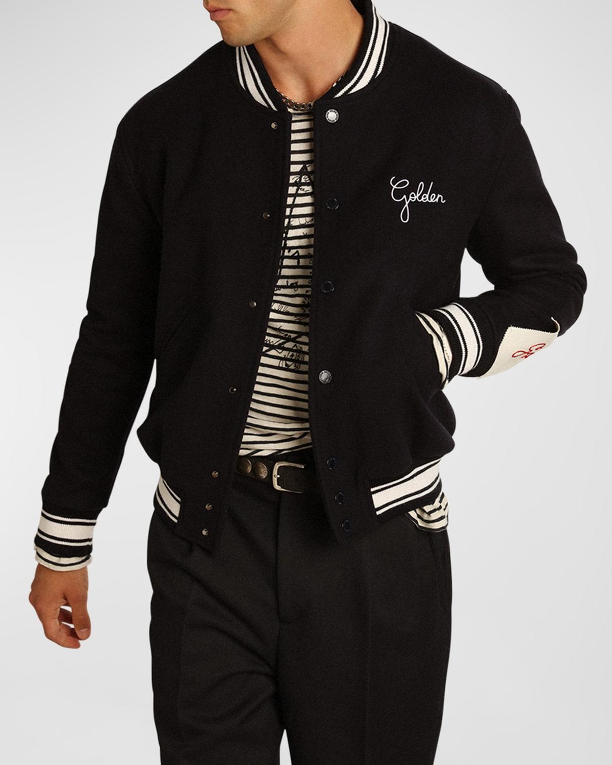 Mens Embroidered Compact Bomber Jacket Product Image