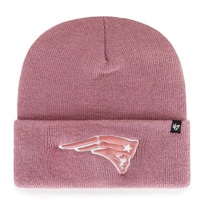 Womens 47 Brand Pink New England Patriots Haymaker Cuffed Knit Hat Product Image