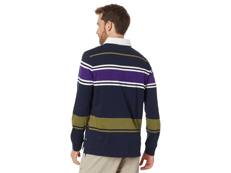 Nautica Long Sleeve Rugby Polo Shirt Seas) Men's Clothing Product Image