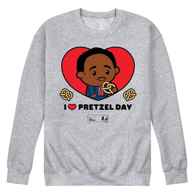 Mens The Office Pretzel Day Fleece Sweatshirt Product Image