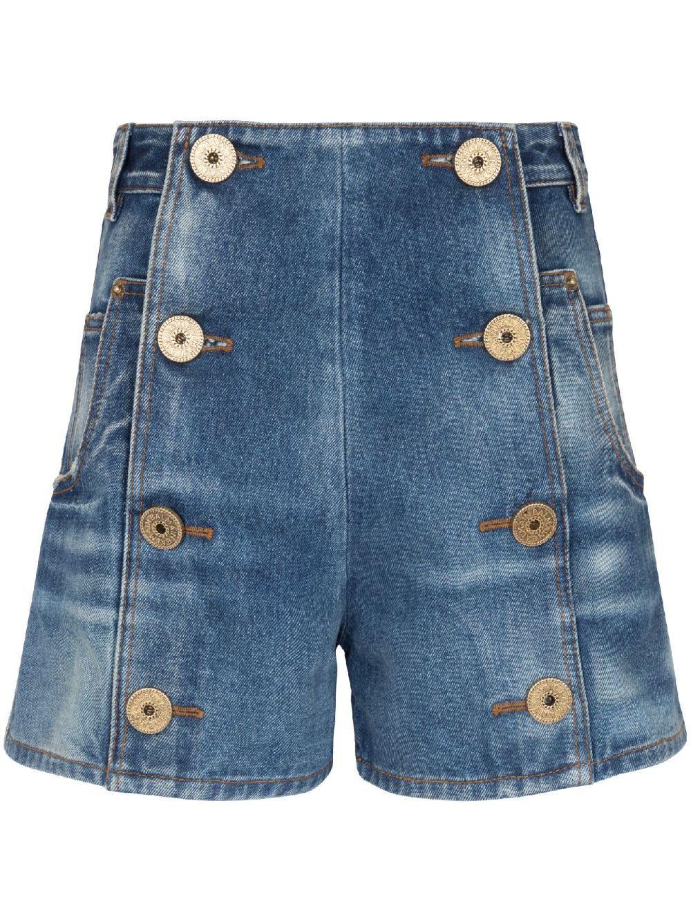 Logo-patch Cotton Shorts In 6ff Product Image