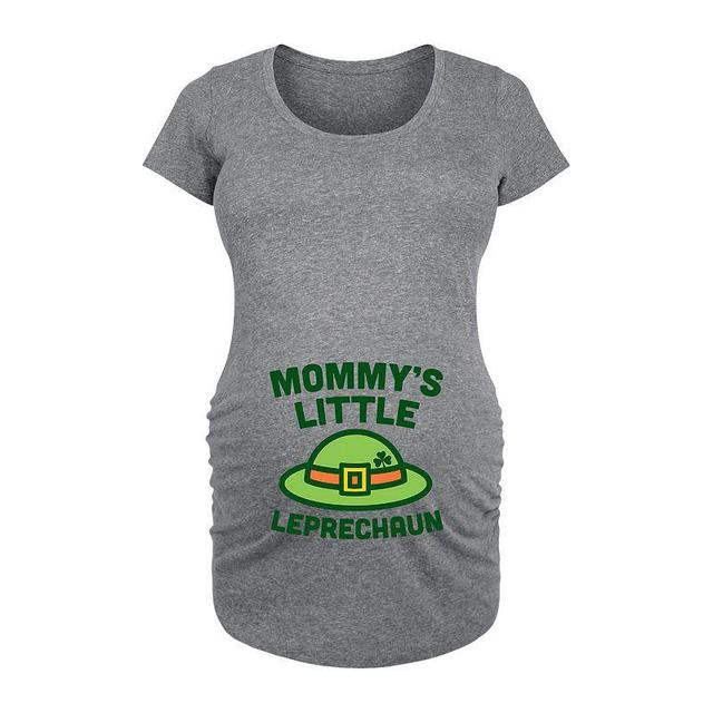 Maternity Peanuts Snoopy Dancing Hearts Graphic Tee, Womens Grey Gray Product Image