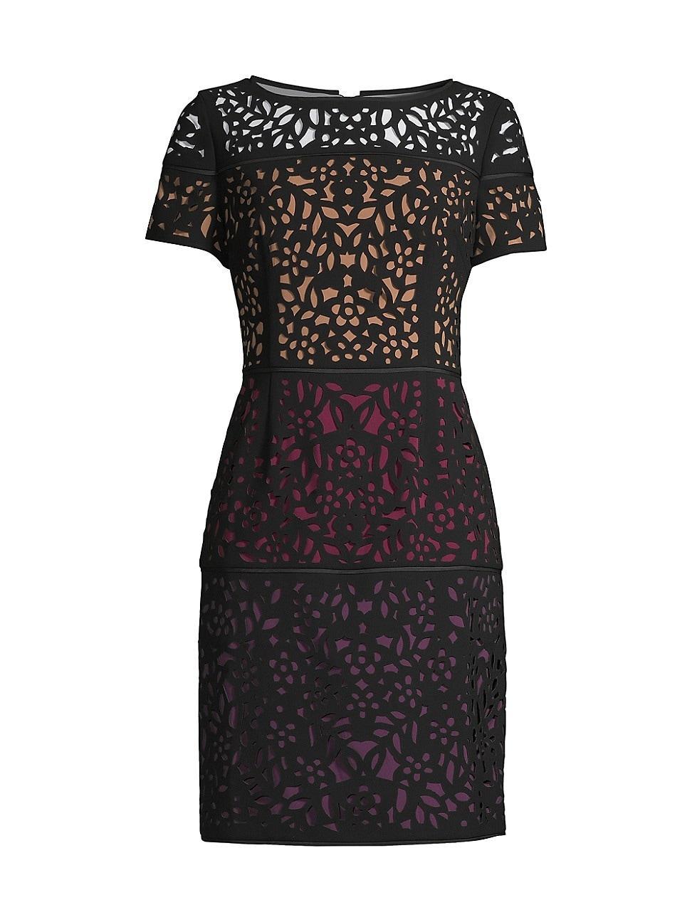 Shani Lace Colorblock Sheath Dress Product Image