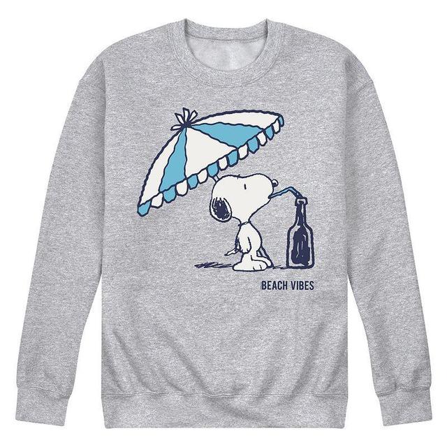 Mens Peanuts Snoopy Beach Vibes Graphic Sweatshirt Product Image