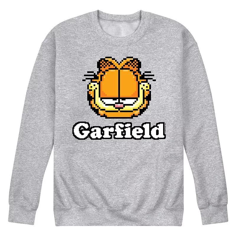 Mens Garfield Video Game Garfield Logo Fleece Sweatshirt Grey Gray Product Image