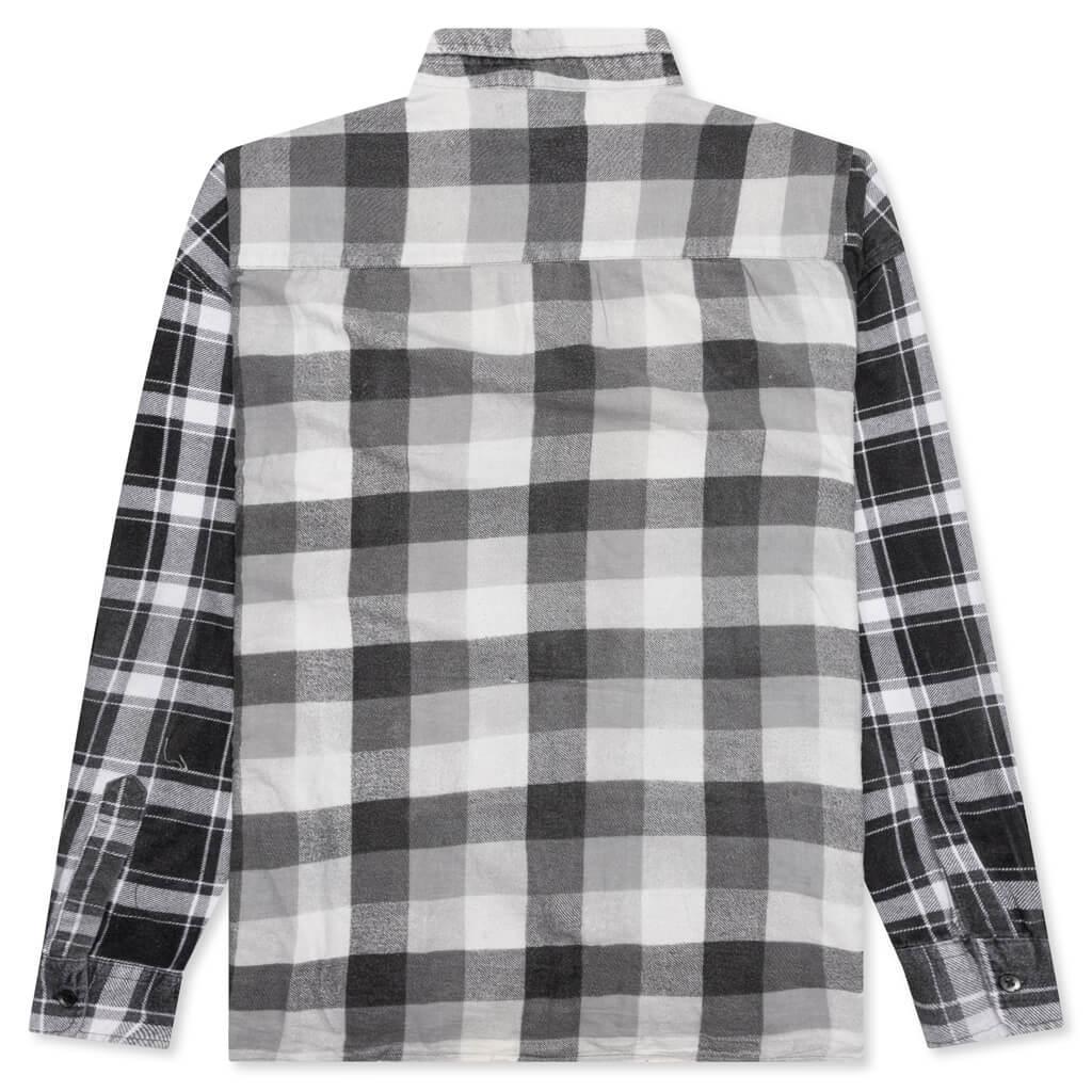 Flannel Shirt Ribbon Wide Reflection Shirt - Assorted Male Product Image