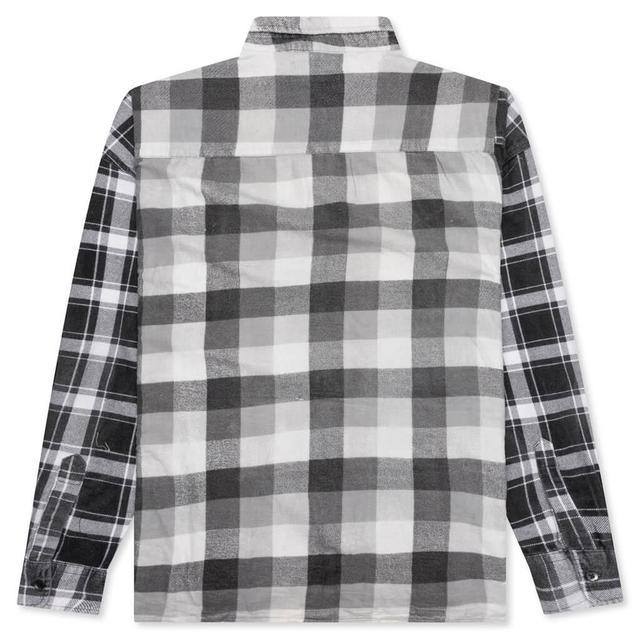 Flannel Shirt Ribbon Wide Reflection Shirt - Assorted Male Product Image