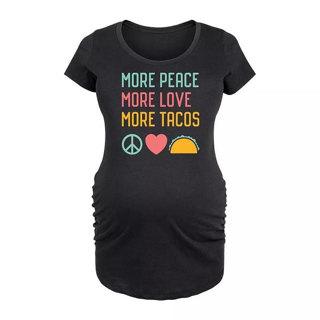 Maternity Peace Love Tacos Graphic Tee, Womens Product Image