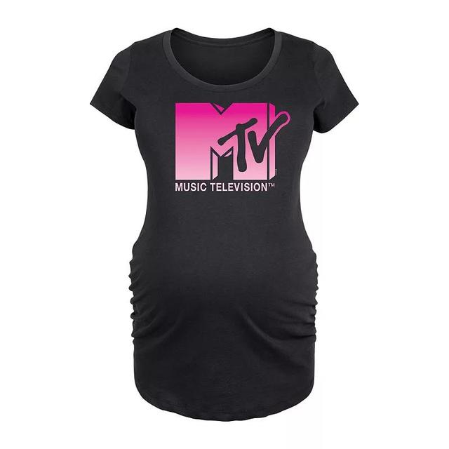 Maternity MTV Pink Ombre Logo Graphic Tee, Womens Product Image