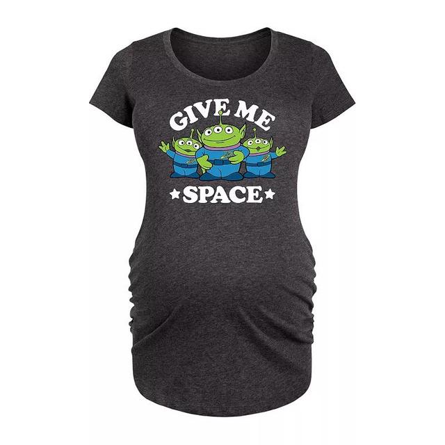 Disney / Pixars Toy Story Aliens Maternity Give Me Space Graphic Tee, Womens Heather Grey Product Image