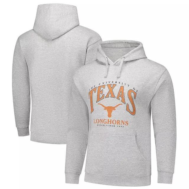 Mens Heather Gray Texas Longhorns Tall Arch Essential Pullover Hoodie Product Image