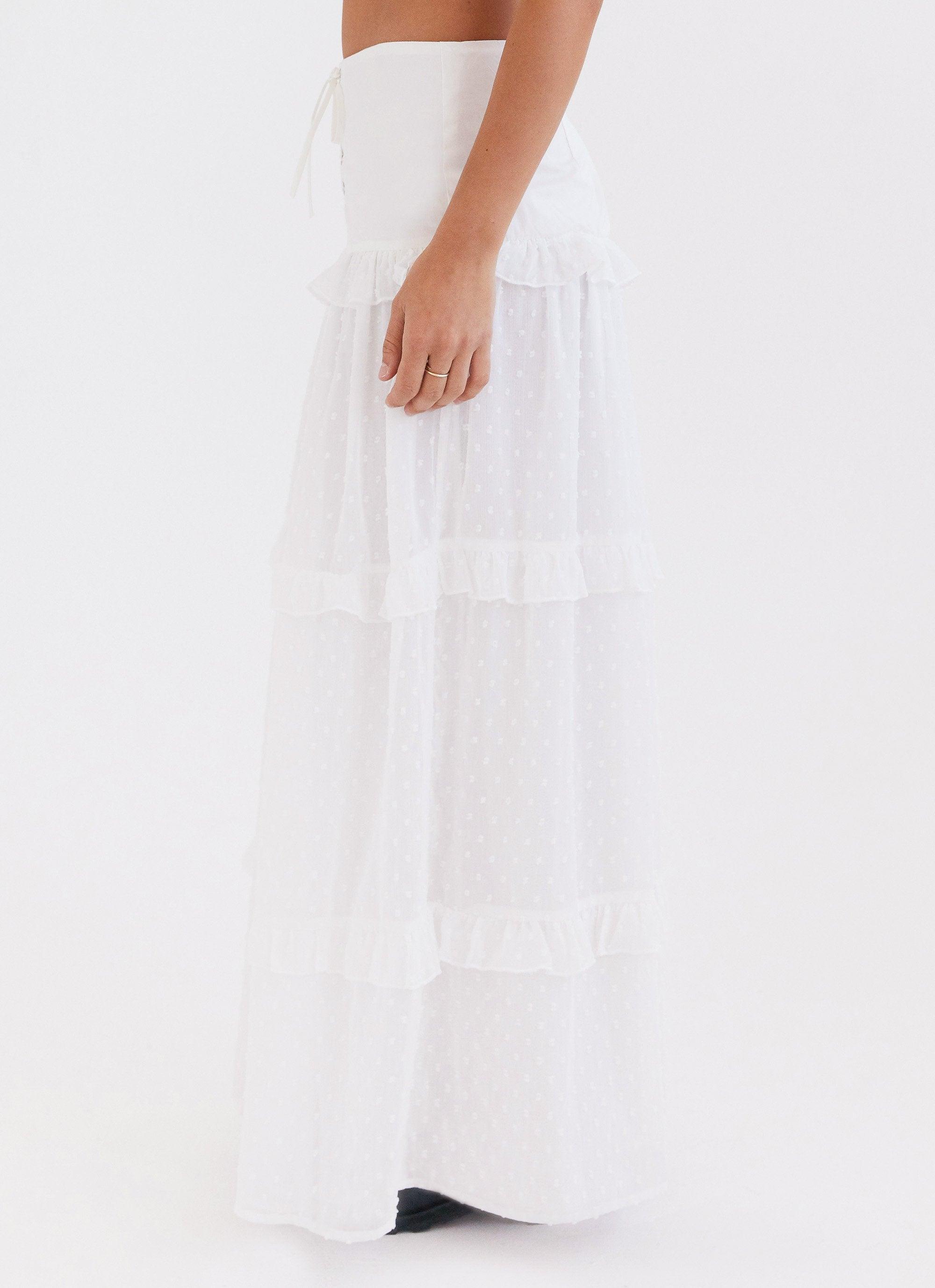 Esmeralda Maxi Skirt - White Product Image