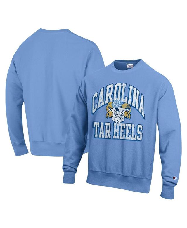 Champion Mens Carolina Blue North Tar Heels Vault Late Night Reverse Weave Pullover Sweatshirt Product Image