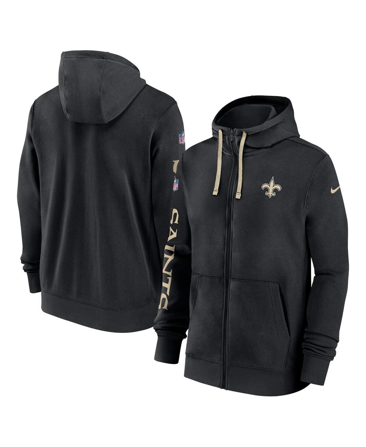 NIKE Men's Black New Orleans Saints 2024 Sideline Club Full-zip Hoodie Product Image