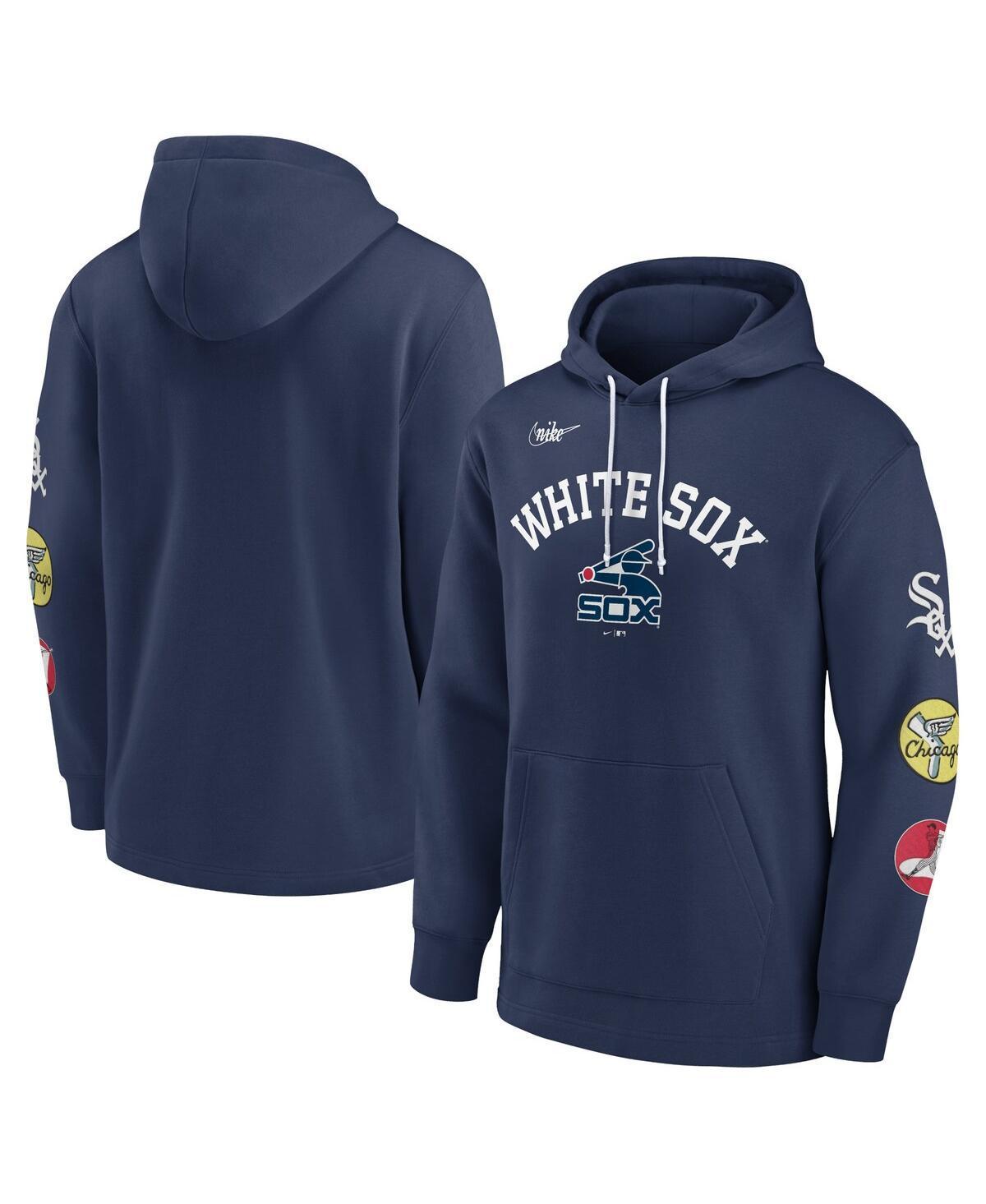 NIKE Men's  Navy Chicago White Sox Rewind Lefty Pullover Hoodie Product Image