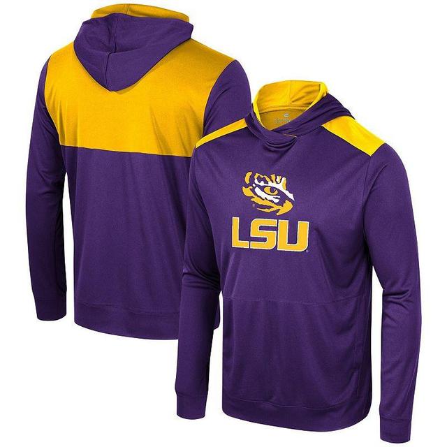 Mens Colosseum LSU Tigers Warm Up Long Sleeve Hoodie T-Shirt Product Image