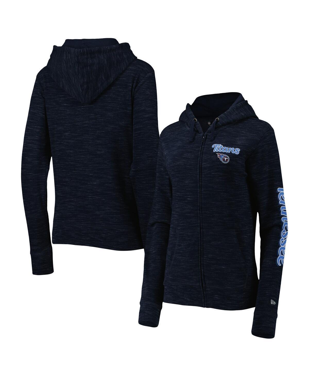 Womens New Era Tennessee Titans Reverse Full-Zip Hoodie Blue Product Image