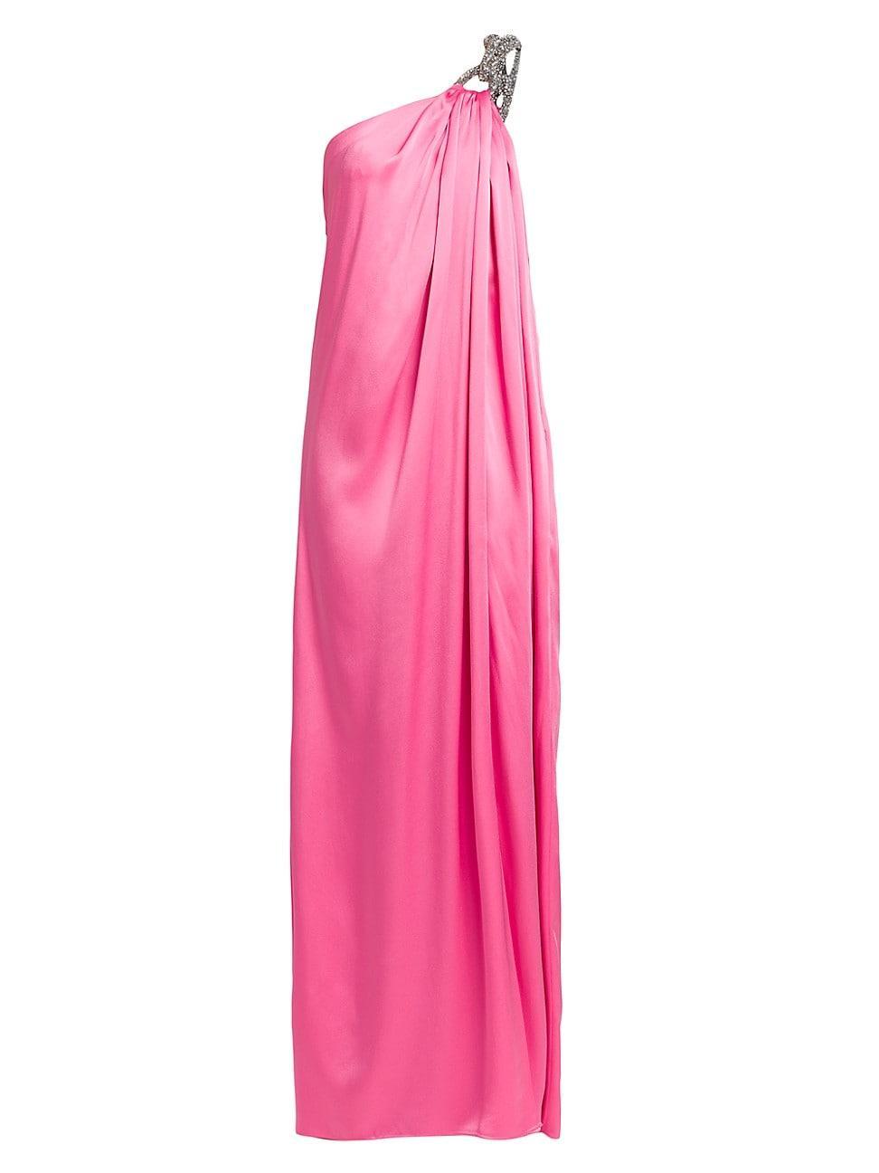 Womens Falabella Satin One-Shoulder Gown Product Image