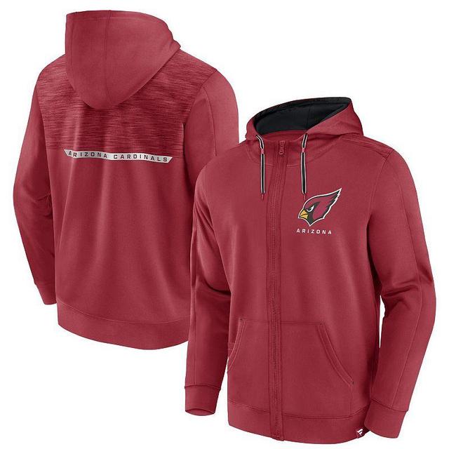 Mens Fanatics Branded Cardinal Arizona Cardinals Defender Evo Full-Zip Hoodie Product Image