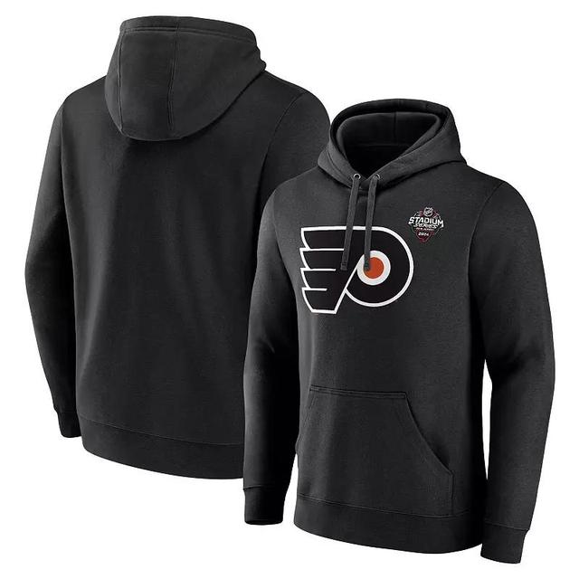 Mens Fanatics Branded  Black Philadelphia Flyers 2024 NHL Stadium Series Logo Fleece Pullover Hoodie Product Image