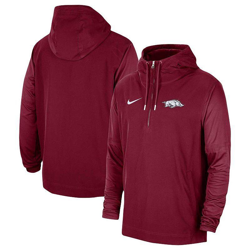 Mens Nike Cardinal Arkansas Razorbacks 2023 Coach Half-Zip Hooded Jacket Product Image