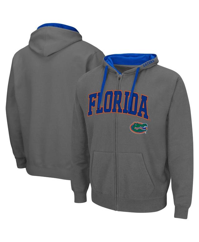 Mens Colosseum Charcoal Florida Gators Big and Tall Full-Zip Hoodie Product Image