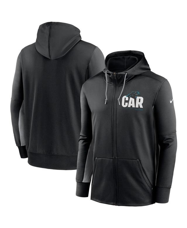 Mens Nike /Gray Carolina Panthers Mascot Performance Full-Zip Hoodie Product Image