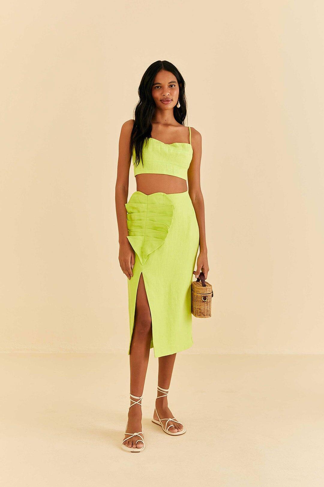 Lime Sleeveless Crop Top Product Image