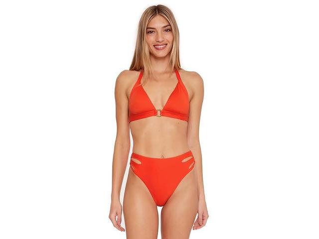 Trina Turk Monaco Ring Front Halter (Flame) Women's Swimwear Product Image