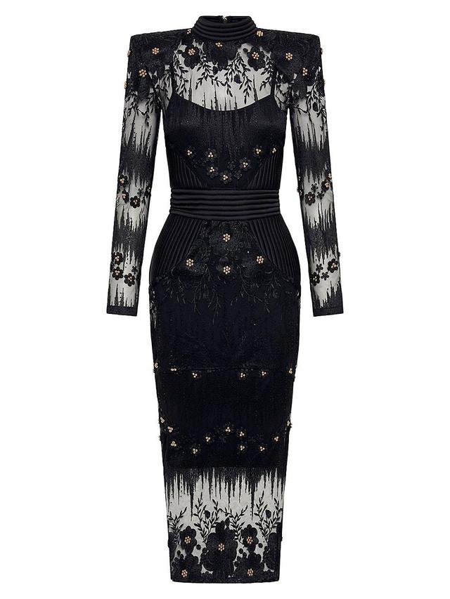 Womens LArtiste Embellished Midi-Dress Product Image